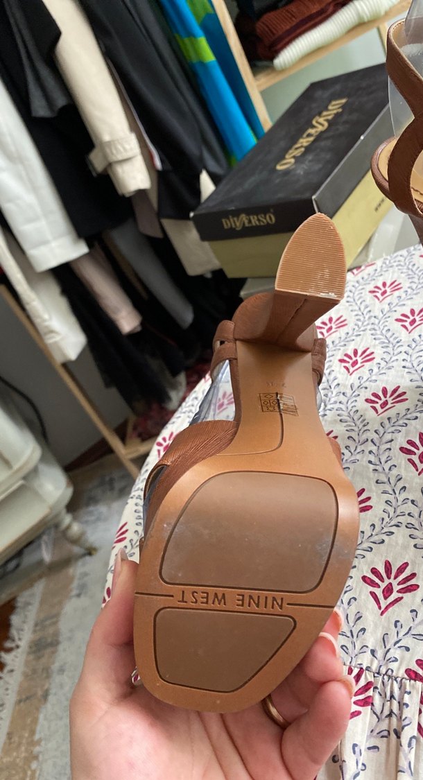 Kahverengi topuklu Nine West - Görsel 5