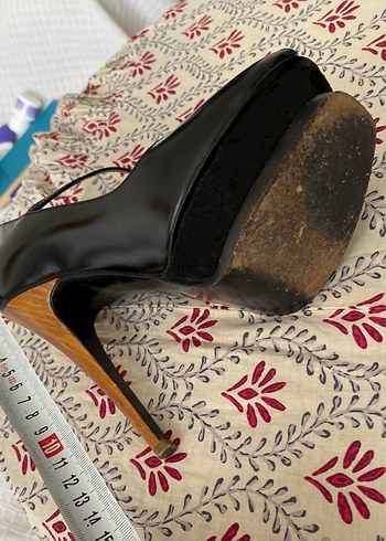 Tokalı Siyah Bohem Stiletto Topuklu Ayakkabı - Görsel 2