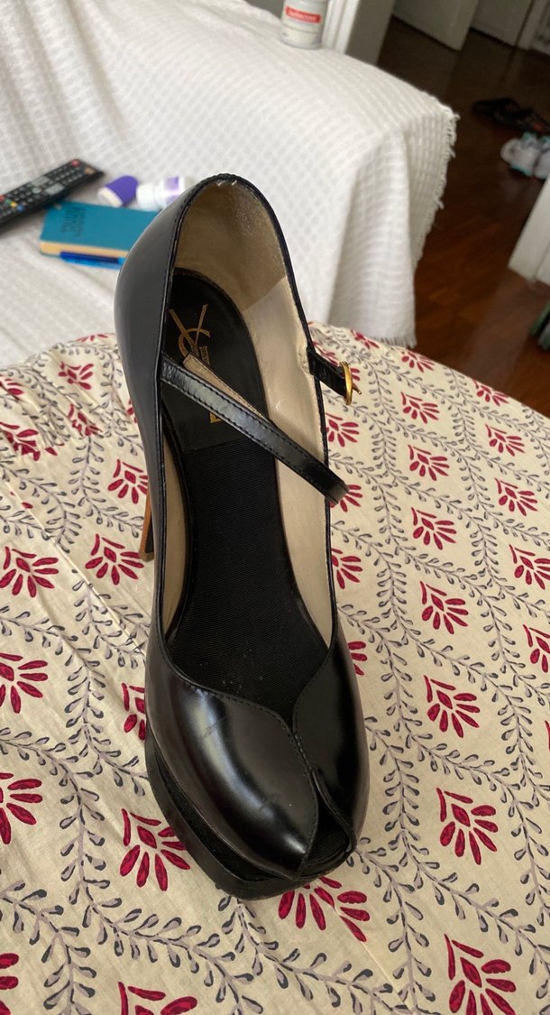 Tokalı Siyah Bohem Stiletto Topuklu Ayakkabı - Görsel 3