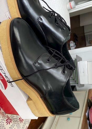 Siyah Bağcıklı Deri Ayakkabı - Görsel 5