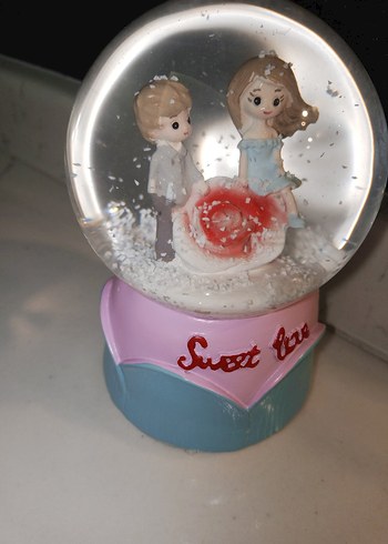 Pembe Pastel  Kar Küresi Figür - Görsel 3