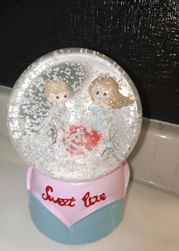 Pembe Pastel  Kar Küresi Figür - Görsel 2