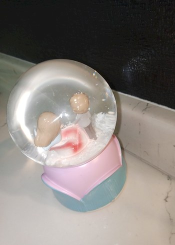 Pembe Pastel  Kar Küresi Figür - Görsel 5