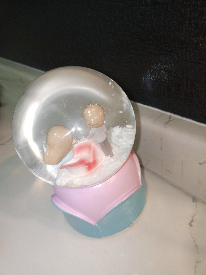 Pembe Pastel  Kar Küresi Figür - Görsel 5