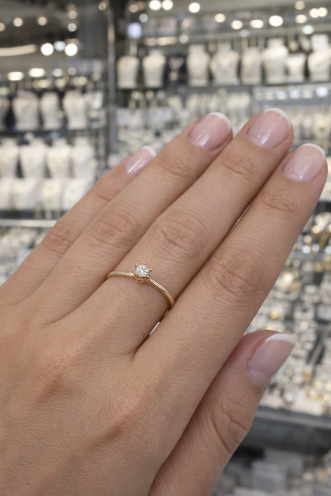 Modern Klasik Tek Taş Yüzük - Görsel 2