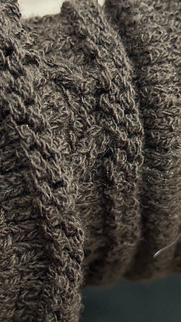 Kahverengi Örgü Kadın Kazak - Görsel 4