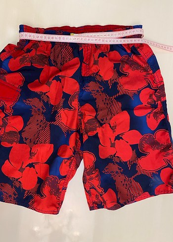 Erkek Kırmızı Midi Şort - Görsel 2