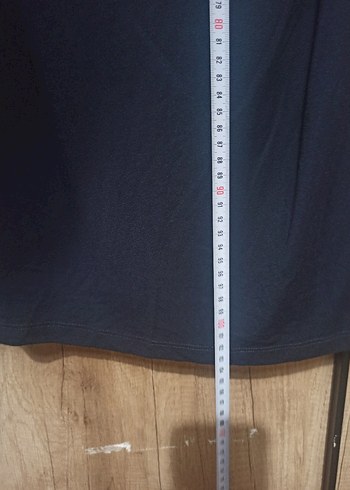 Lacivert Drapeli Şık Elbisesi - Görsel 3