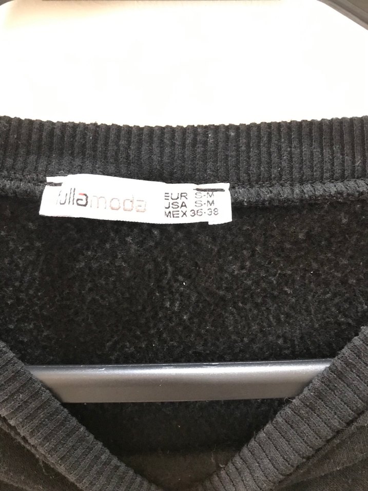 FullaModa Siyah Kadın Uzun Kollu Sweatshirt - Görsel 4