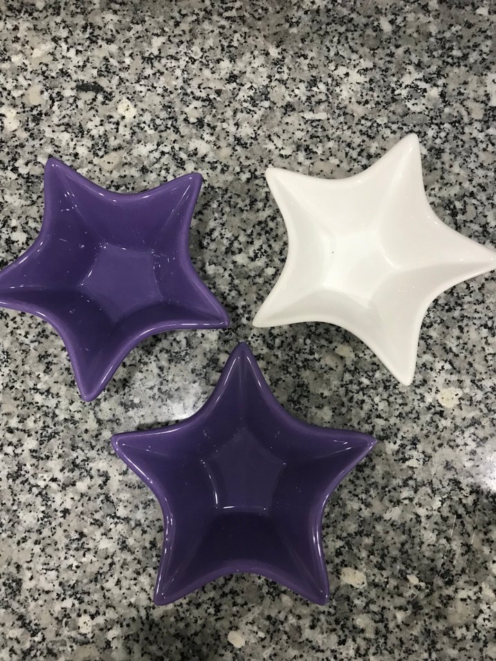 3lü Mor Beyaz Yıldız Şekilli Çerezlik - Görsel 4