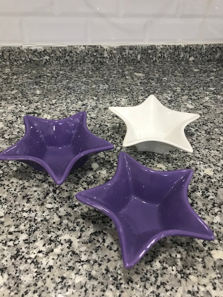 3lü Mor Beyaz Yıldız Şekilli Çerezlik - Görsel 3