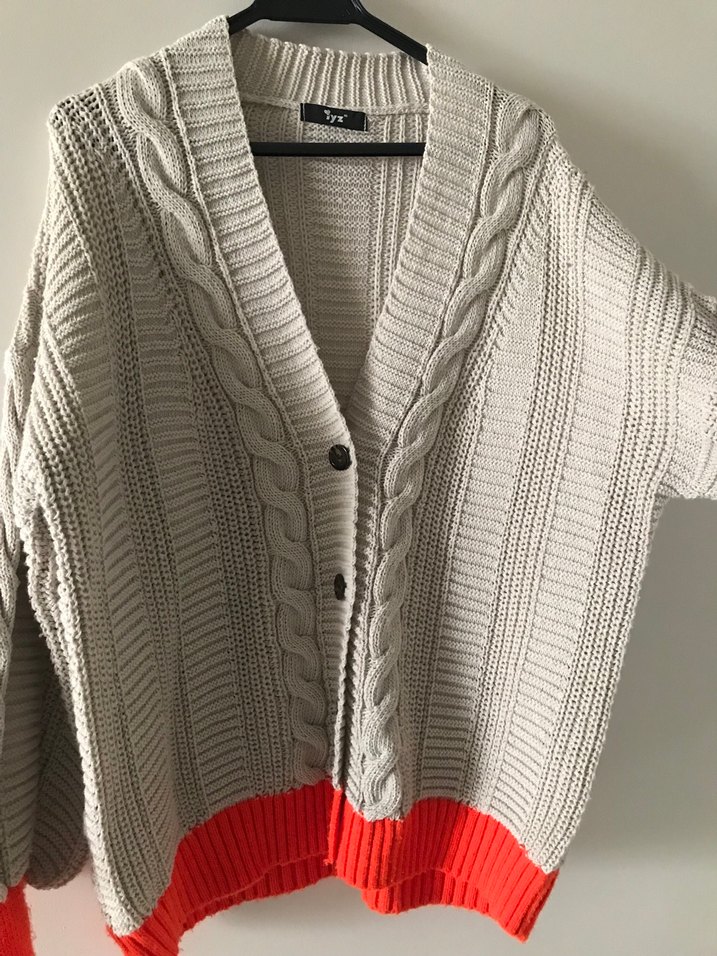 Gri Örgü Salaş Kadın Hırka - Görsel 2