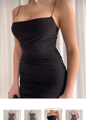 Siyah Kadın Mezuniyet Elbise - Görsel 4