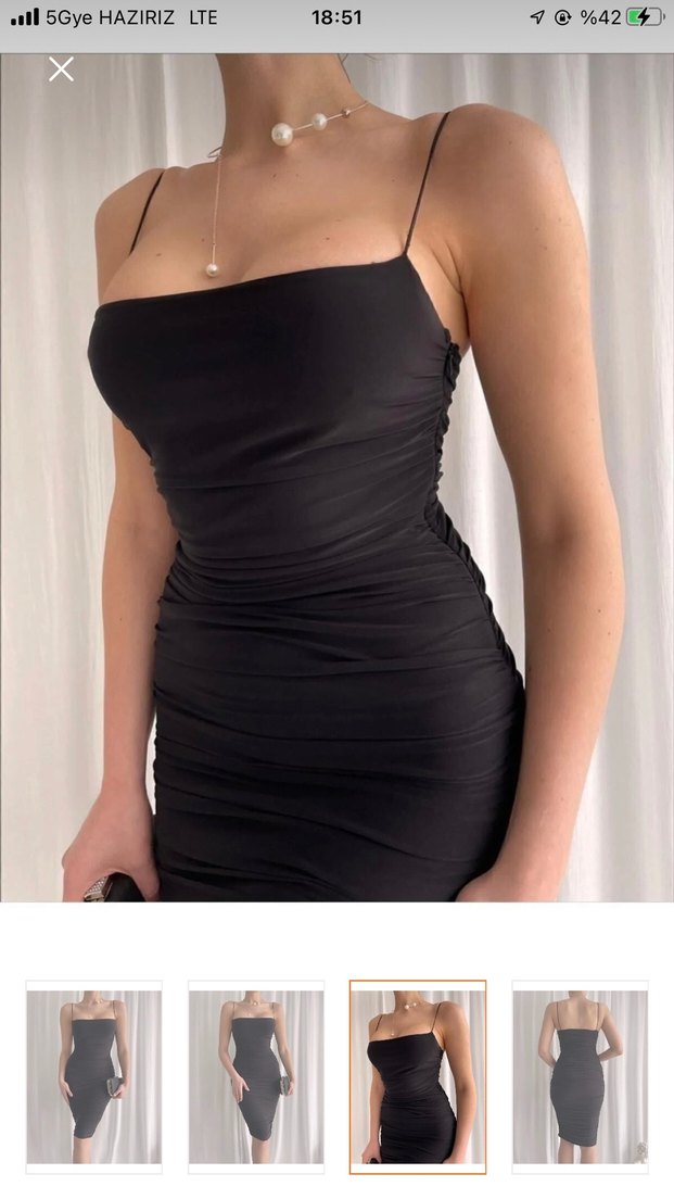 Siyah Kadın Mezuniyet Elbise - Görsel 4