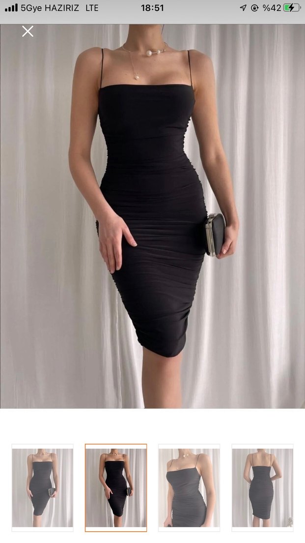 Siyah Kadın Mezuniyet Elbise - Görsel 3