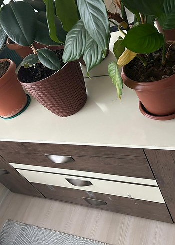 Gri Detaylı Kahverengi Çocuk Şifonyeri - Görsel 2