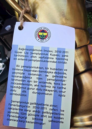 Fenerbahçe 2010-2011 Şampiyonluk Kupası - Görsel 3