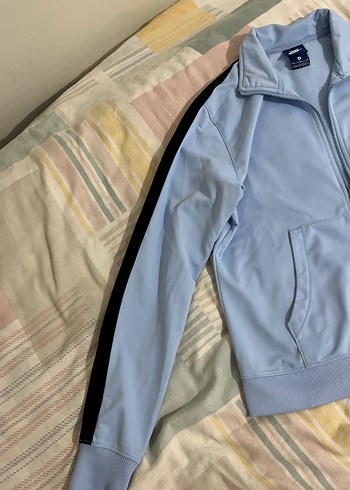 m Beden Nike Mavi Fermuarlı Yüksek Yakalı Ceket