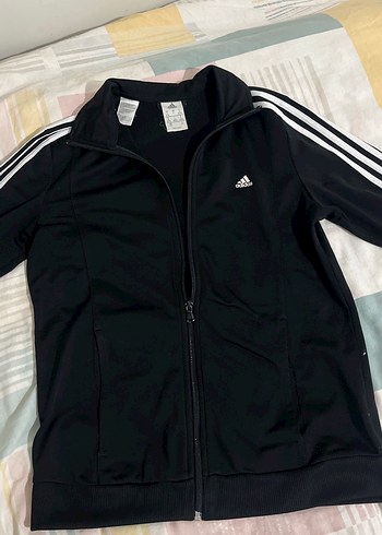 Siyah Fermuarlı Adidas Spor Ceket