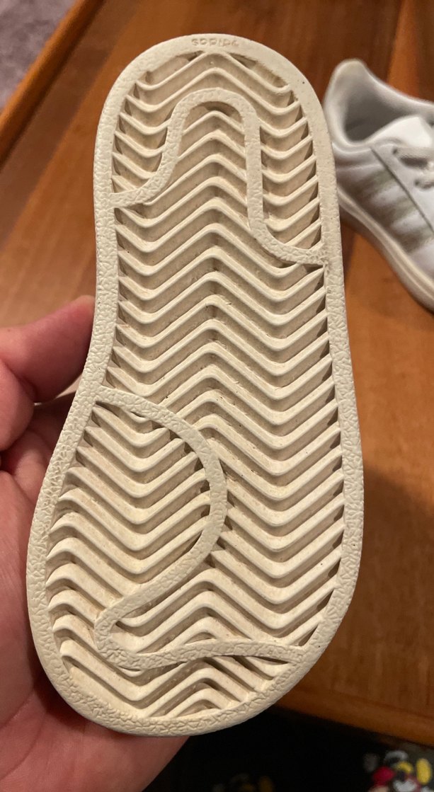 Beyaz Bağcıklı Kız Çocuk Adidas spor ayakkabı - Görsel 3