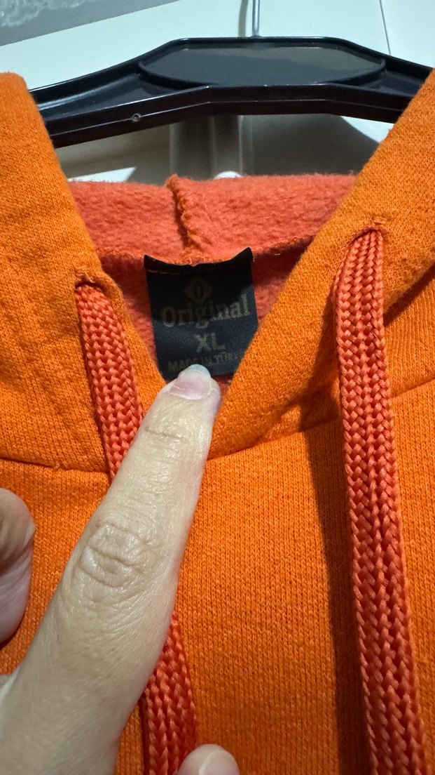 Turuncu Kapüşonlu Rahat Sweatshirt - Görsel 2