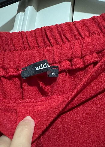 Kadın Kırmızı Rahat Kesim Midi Kumaş Pantolon - Görsel 2