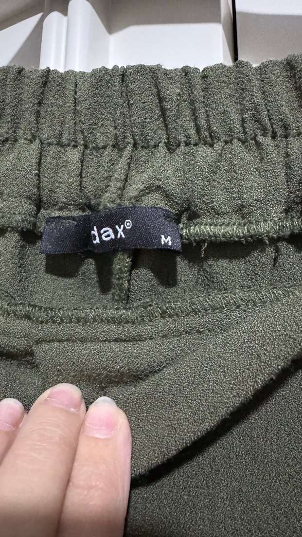 Kadın Haki Kumaş havuç Pantolon - Görsel 2