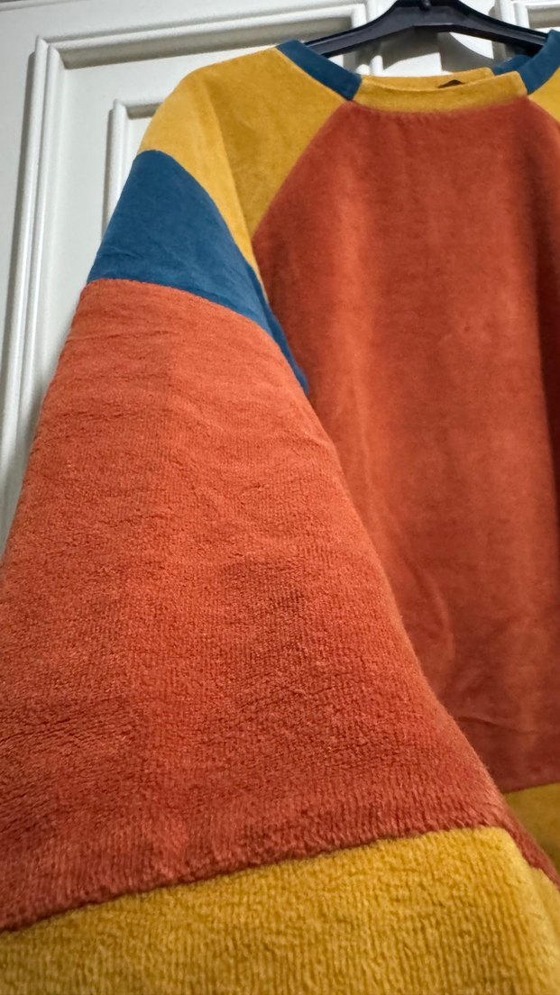 Rahat Kesim Kadın Süet Sweatshirt - Görsel 3