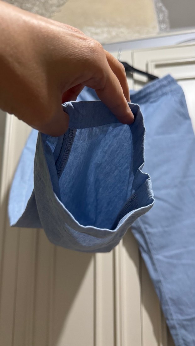 Gri Mavi Rahat Kesim Kadın Kot Pantolon - Görsel 2