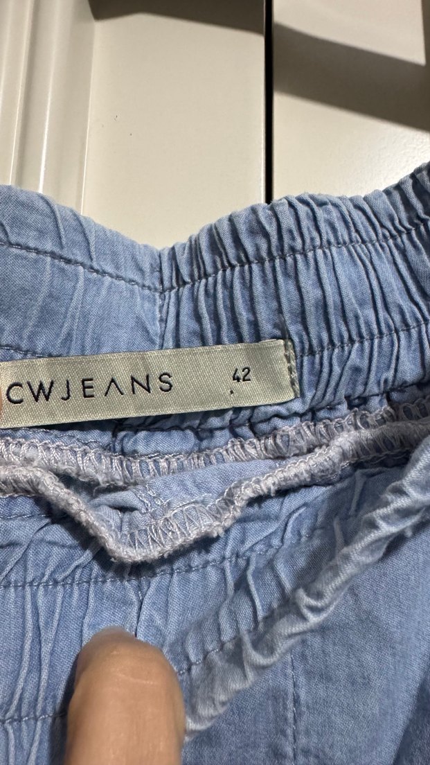 Gri Mavi Rahat Kesim Kadın Kot Pantolon - Görsel 3