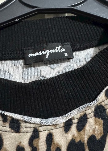 Kahverengi Leopar Desenli Kadın Sweatshirt - Görsel 2