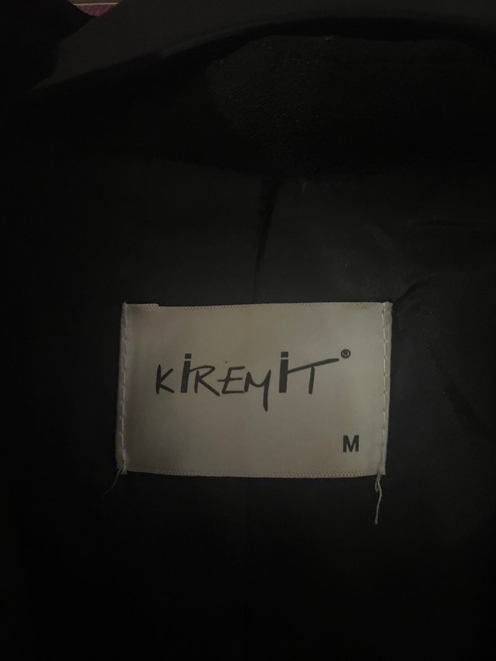 Düğmeli Siyah Midi Kadın Blazer - Görsel 4