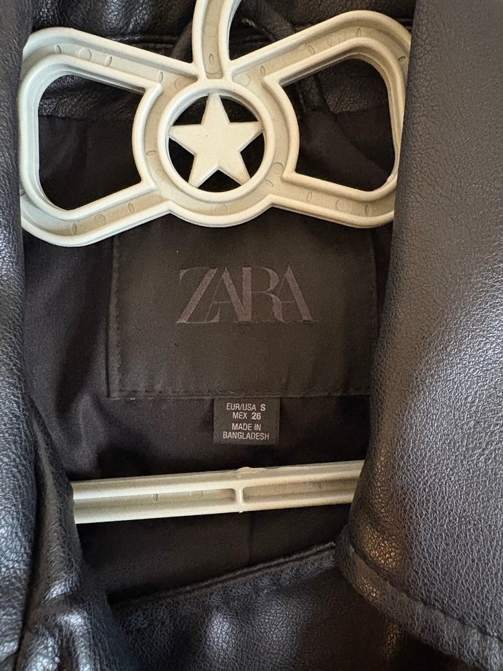 Kadın Siyah Deri Kısa Biker Ceket - Görsel 4