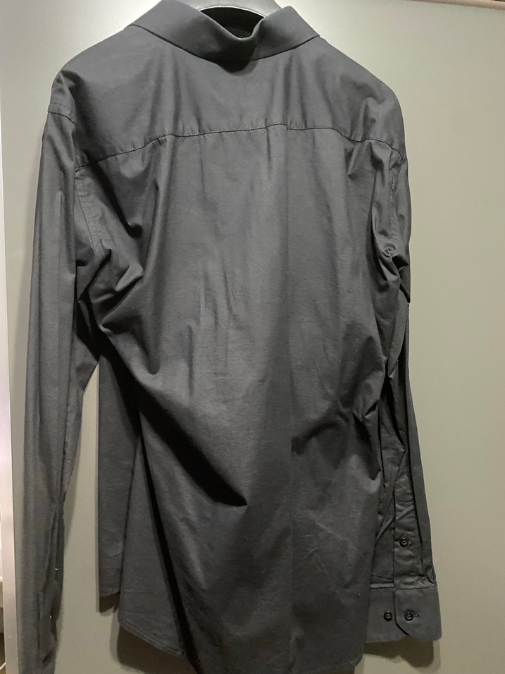 Siyah Slim Fit Kısa Kollu Erkek Gömlek - Görsel 3