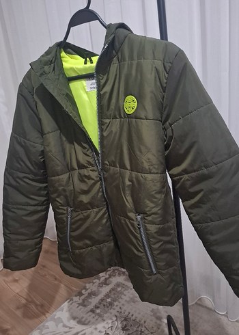 Erkek Çocuk Haki Fermuarlı Mont - Görsel 4