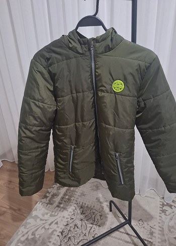 Erkek Çocuk Haki Fermuarlı Mont - Görsel 5