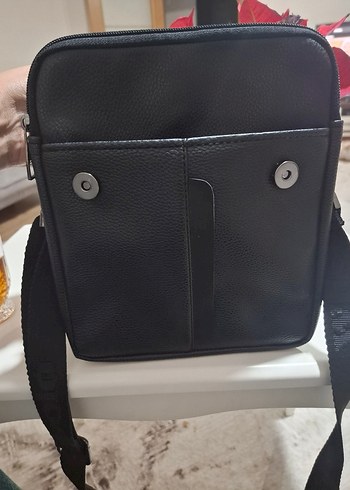 Siyah Erkek Omuz Çantası Tokalı - Görsel 4