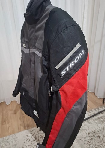 Gri Kısa Biker Ceket, Fermuarlı, Baskılı - Görsel 8