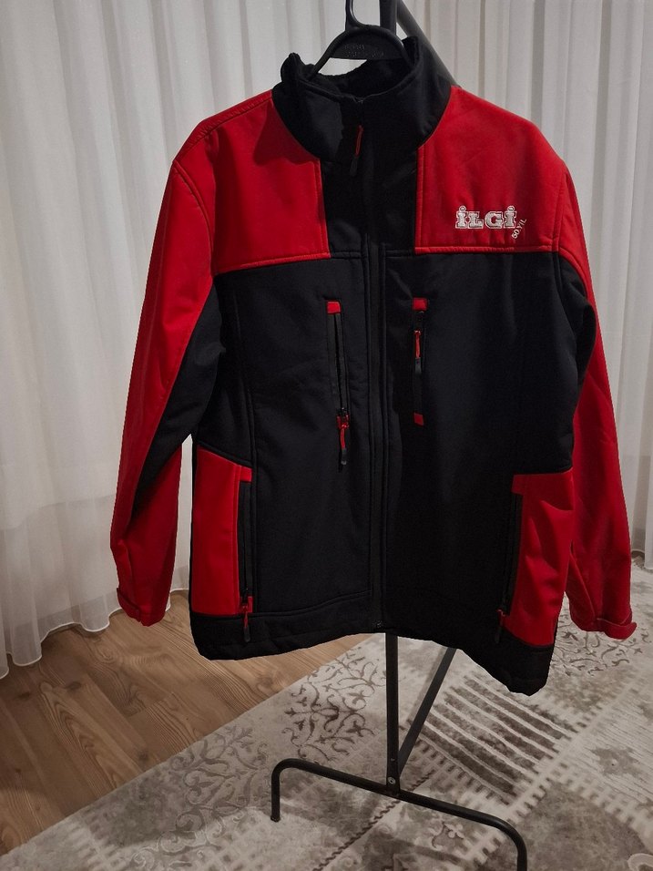 Erkek Kırmızı Siyah Biker Kayak Ceketi - Görsel 2