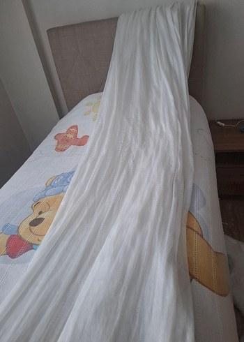 Bohem Beyaz Düz Tül Perde en 2 metre boy 2.5 - Görsel 5