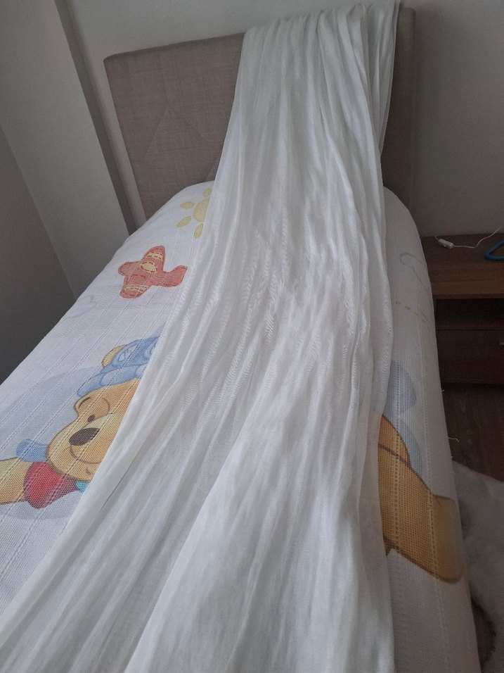 Bohem Beyaz Düz Tül Perde en 2 metre boy 2.5 - Görsel 5
