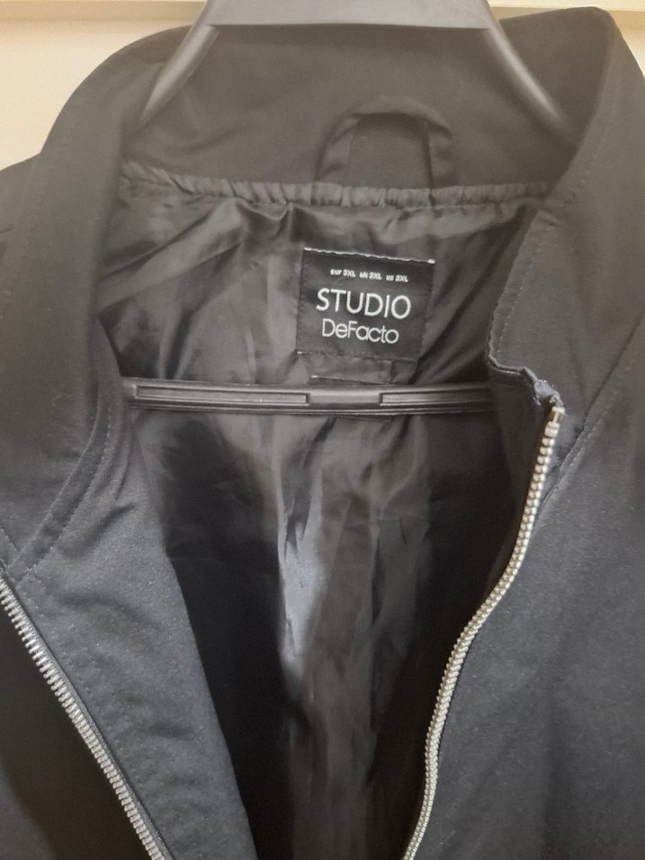 Siyah Fermuarlı Erkek Ceket - Görsel 4