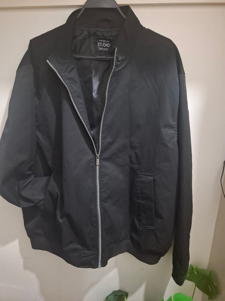 Siyah Fermuarlı Erkek Ceket - Görsel 3