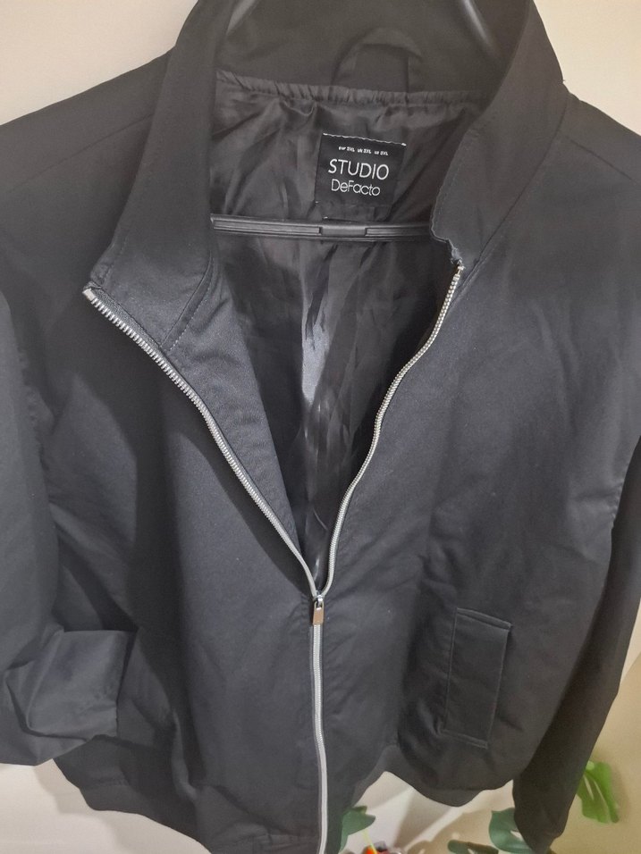 Siyah Fermuarlı Erkek Ceket - Görsel 2