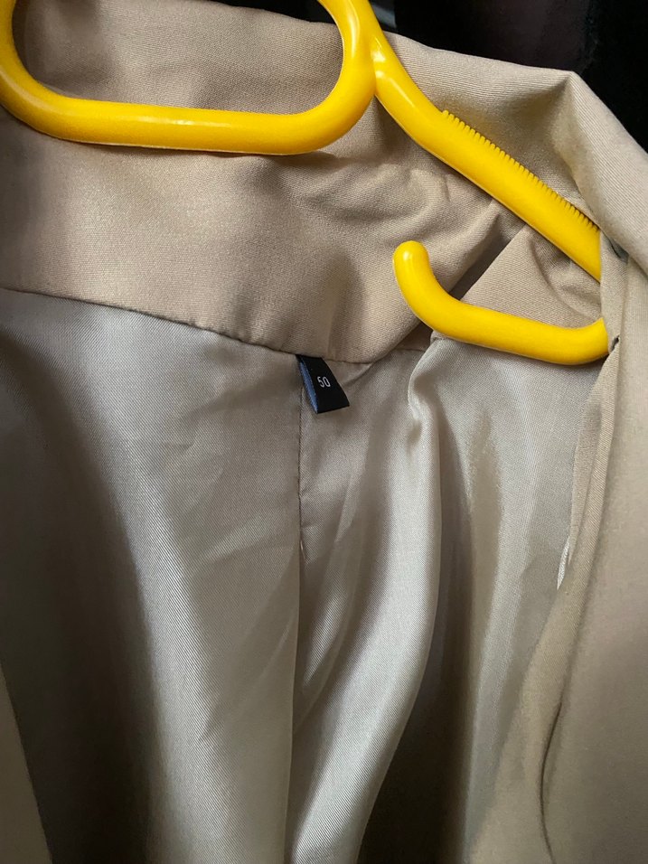 Trendyolmilla Bej Midi Kadın Trençkot, Düğmeli, Rahat Kesim - Görsel 5