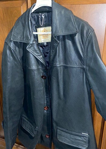 Siyah hakiki Deri Biker Ceket - Görsel 2