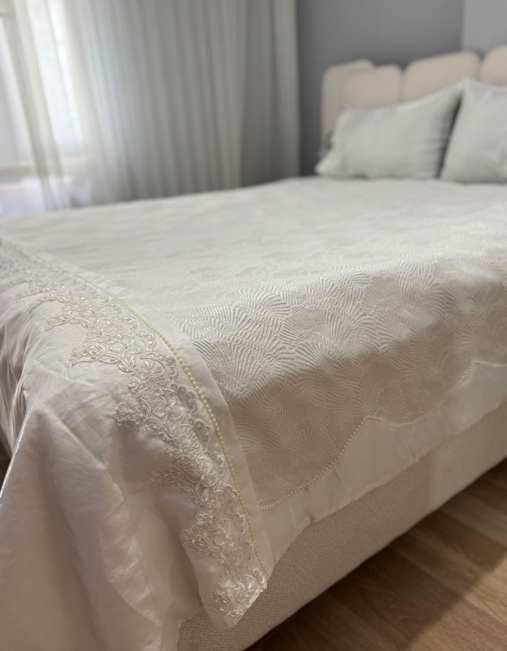 Dantelli yatak örtüsü - Görsel 5
