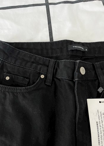 Siyah Mom Kot Pantolon - Görsel 3