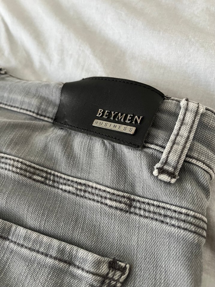 Gri Erkek Denim Pantolon Regular Fit - Görsel 5