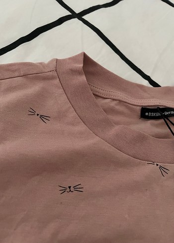 Pembe Baskılı Kadın Kısa Kollu Tişört - Görsel 4